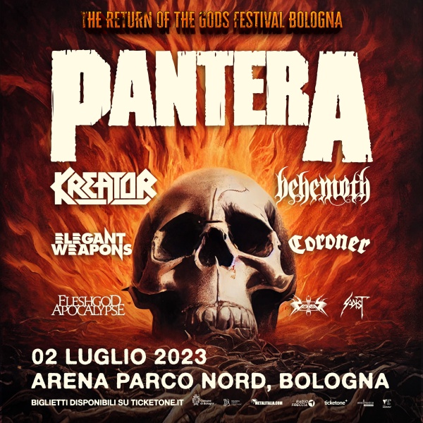 Pantera La Line Up Completa Di The Return Of The Gods Bologna