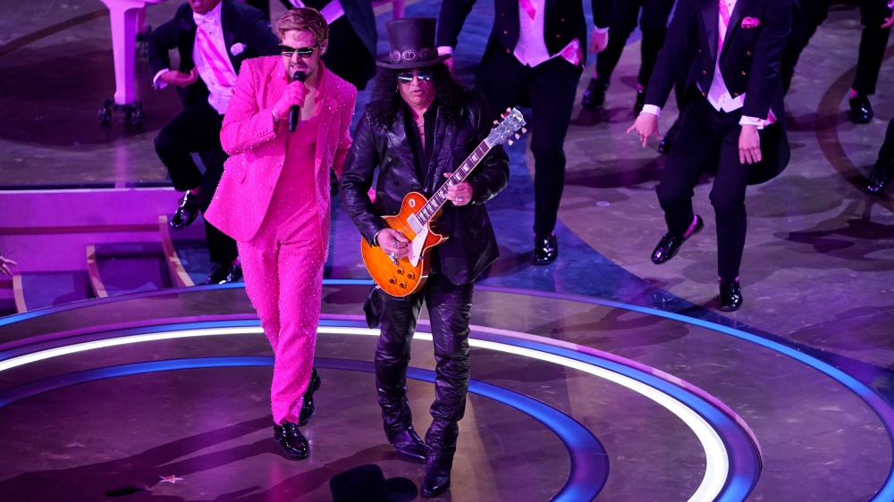 Slash e Wolfgang Van Halen agli Oscar con Ryan Gosling