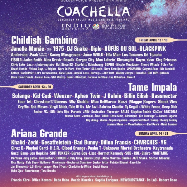 Coachella 2019, ecco la line up