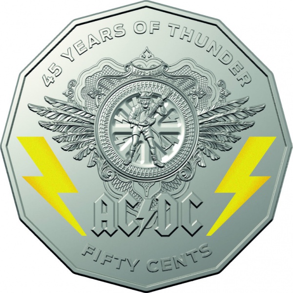 Gli AC/DC celebrati con una moneta 'elettrica'