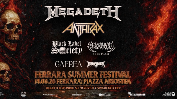 Megadeth, Anthrax, Black Label Society e altri a Ferrara